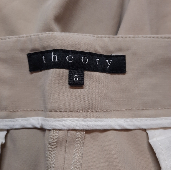 THEORY Women's Khaki Pants -6- - Picture 6 of 9